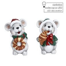 Weihnachtsfigur – Maus, 15,5 x 14,5 x 22,5 cm, verschiedene Designs *4049