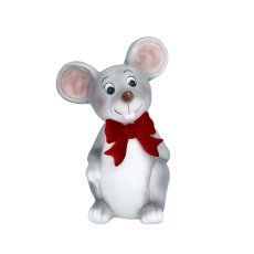 Weihnachtsfigur – Maus mit Schleife, 16,5 x 14 x 26,5 cm *4230