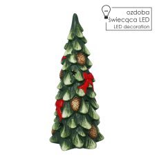 Weihnachtsfigur – Weihnachtsbaum mit LED-Schleifen, 13,8 x 13,8 x 31,8 cm *4377