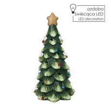 Weihnachtsfigur – Tannenbaum mit LED-Christbaumkugeln, 14,5 x 12,5 x 28,5 cm *4391