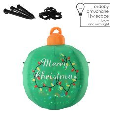 Aufblasbare LED-Weihnachtskugel, 120 cm *6197