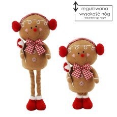 Weihnachtlicher Lebkuchen – Keks mit Ohrenschützern, 50–105 cm, mit Teleskopbeinen *6579