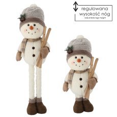 Weihnachtsdekoration – Schneemann mit Skiern, 80–116 cm, mit Teleskopbeinen *6609