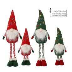Weihnachtsdeko – Wichtel 62–81 cm mit Teleskopbeinen und LED-Beleuchtung, verschiedene Farben *6623