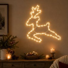 Weihnachtsdeko – LED-Rentier 55 cm, 60 Lichter, warmweiß *5657