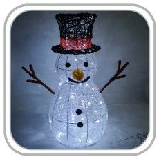 Weihnachtsdekoration – LED-Schneemann, 60 cm, kaltweiß *5800
