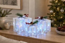 Weihnachtsdeko – 3 Geschenke, 150 LED-Lichter, warmweißes Licht *5824