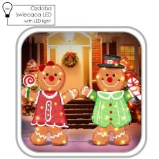 Weihnachtsdeko – LED-Lebkuchenfigur, 70 cm, kaltweiß *5862