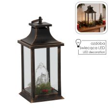 LED-Laterne 14 x 14 x 30 cm mit der Heiligen Familie *3331