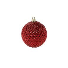 Verzierte rote Weihnachtskugel aus Glas – BOZ7875