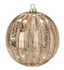 Verzierte Glaskugel – Gold, 15 cm - BOZ7912