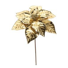 Künstlicher Zweig – Weihnachtsstern 30 cm, gold – TEB0904