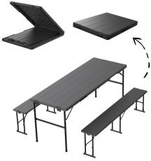 Camping- und Cateringmöbel-Set – schwarz - ZUM4513