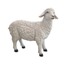 Weihnachtsfigur – Schaf, 80 × 29,2 × 68,6 cm, Kunstharz *6526