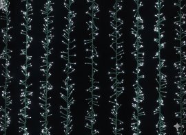 LED-Lichterkette Cluster 1000L, kaltweiß, Länge 3 + 10 m, für den Innen- und Außenbereich *8219