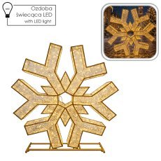 3D-Weihnachtsdekoration – LED-Schneeflocke, 2 m, 1.200 Lichter, warmweiß + blinkend kaltweiß, für den Innen- und Außenbereich *6847
