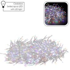 LED-Lichterkette Cluster 720L, mehrfarbig + kaltweiß, Wasserfall-Effekt, Länge 3 + 6 m, für den Innen- und Außenbereich *6830