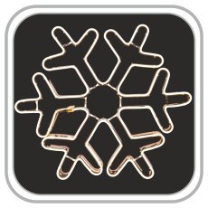 Neon-Schneeflocke, 60 cm, 600 LEDs, warmweiß, für den Innen- und Außenbereich *6748