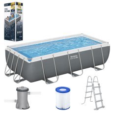 Aufstellpool 4,04 m x 2,01 m x 1 m (Pool, Filterpumpe, Leiter) *6110