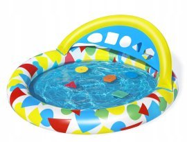 Kinderpool mit Sonnendach Splash & Learn, 120 x 117 x 46 cm