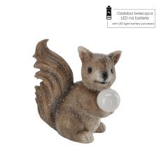 Gartenfigur – Eichhörnchen mit LED-Kugel - GOT2403