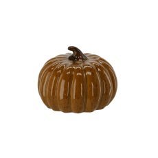 Gartenfigur – olivgrüner Kürbis, 17,3 x 17,3 x 13,3 cm *2502