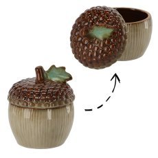 Gartenfigur – Eichel mit Stauraum für Kleinigkeiten 13,8 x 13,5 x 16,3 cm *2540