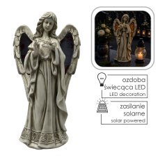 Engelfigur mit leuchtenden LED-Flügeln, 28 x 17 x 49,5 cm *9938