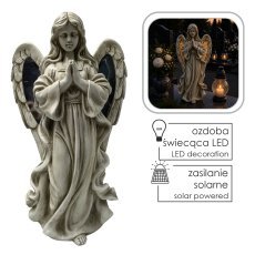 Engelfigur mit leuchtenden LED-Flügeln, 27,5 x 17 x 50,5 cm *9945