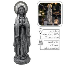 Marienfigur mit leuchtendem LED-Schein, 16 x 16 x 55 cm *9952