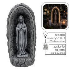Marienfigur in einer Kapelle mit LED-Beleuchtung, 20 x 17 x 40,5 cm *9969