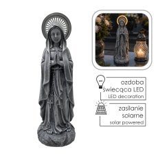 Marienfigur mit leuchtendem LED-Schein, 14 x 14 x 44,5 cm *0026