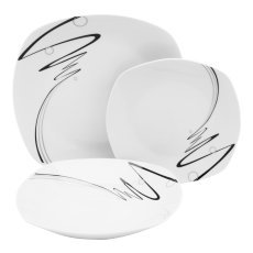 Quadratisches Tafelservice Wstęga*7244, 18-teilig