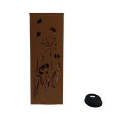 Ziegelrote Solar-LED-Leuchte aus Metall, 60 cm *2754