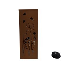 Ziegelrote Solar-Metalllaterne, 45 cm, LED *2761