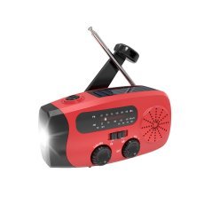 Tragbares Solar-Radio SOS 2000 mAh, Rot *5411