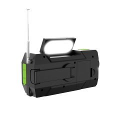 Tragbares 3-in-1-Solar-SOS-Radio mit Taschenlampe und 4.000-mAh-Powerbank, Grün *5435