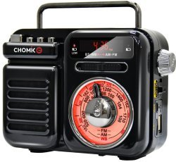 Schwarzes Retro-Solarradio mit Bluetooth und 2.000-mAh-Powerbank *5459