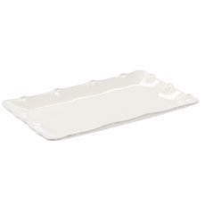 Dekoratives rechteckiges Serviertablett aus Porzellan, 31 × 19,5 × 2,5 cm, Packung = 6 Stück *0699