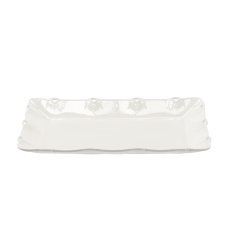 Dekoratives rechteckiges Serviertablett aus Porzellan, 36 × 22 × 3,5 cm, Packung = 4 Stück, *0705