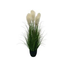 Künstliches Gras im Topf – beiges Pampasgras, 125 cm *1771