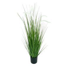 Kunstgras im Topf – weißes Pennisetum, 90 cm *1801