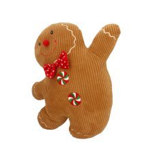 Weihnachtliches Plüsch-Dekokissen - Lebkuchenmann - PIL6548