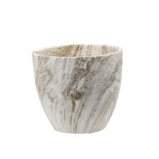 Dekorativer Keramiktopf in Marmoroptik 20,5 cm - ELI18_9280