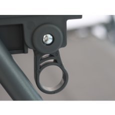 Chomik - Klappbare Gartenliege mit Fußablage - dunkelgrau - LEZ8466