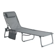 Chomik - Klappbare Gartenliege dunkelgrau - LEZ8480