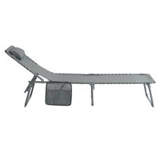 Chomik - Klappbare Gartenliege dunkelgrau - LEZ8480