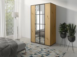 Schrank Oslo I - Artisan Eiche/Schwarz - 120 cm