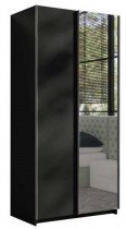 Schrank mit Schiebetüren Rick - 100 cm - Schwarz