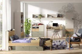 Kinderzimmer Yuki - beige/geölte Eiche